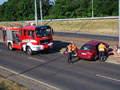 Nehoda osobního vozu pod Rondelem 18. 6. 2017