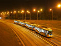 Čtyřče tramvají Vario LFR.S pod Rondelem 30. 8. 2018