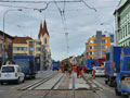 Repanelizace tramvajové trati nad Masarykovo náměstím 15. 8. 2018