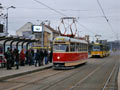 Historický vůz T1 č. 121 jako tříkrálová tramvaj 8. 1. 2018