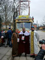 Historický vůz T1 č. 121 jako tříkrálová tramvaj 8. 1. 2018