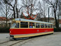 Historický vůz T1 č. 121 jako tříkrálová tramvaj 8. 1. 2018