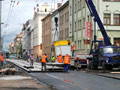 Pokládka nových BKV panelů ve Sladkovského ulici 25. 5. 2020