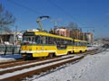 Souprava 319+252 za zastávkou Bory 27. 1. 2021