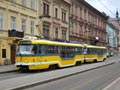 Souprava T3R.PLF 327+328 v zastávce Anglické nábřeží 22. 3. 2021