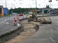 Rekonstrukce tramvajové trati na Plaské v Bolevci 30. 8. 2021