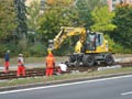 Rekonstrukce tramvajové trati na Plaské v Bolevci 1. 10. 2021