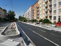 Rekonstrukce Koterovské, zastávka Brojova 29. 8. 2022
