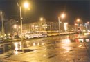 Vozy odstavené na Palackého náměstí v noci ze 17. na 18. 8. 2001