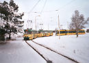 Konečná Skvrňany 30. 12. 2001 s vozy 200+179 a 307