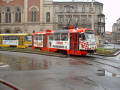 Souprava T3P 282+283 jedoucí na lince X z Bor na Slovany při výluce 8. 6. 2002