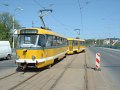 Souprava T3P 276+277 ve spojení PX při třetí etapě rekonstrukce sadů Pětatřicátníků 5. 5. 2003