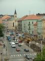 Pohled na rozkopané sady Pětatřicátníků - bývalá zastávka U synagogy - 26. 5. 2003