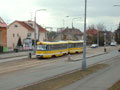 Souprava T3 187+188 v zastávce Slovanské údolí dne 15. 2. 2004