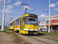 Souprava T3P PX (217+218) na Košutce v dočasné konečné v zastávce Plzeňka 19. 7. 2004 
Foto: P. Růžička