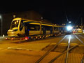 Příjezd tramvaje 28T2 od výrobce do vozovny Slovany 31. 3. 2015