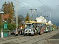 Souprava 109+110 nezvykle na lince č. 4 v zastávce Sokolovská 7. 11. 2004