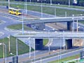 Rondel a T3P č. 252 na výřezu s fotografie pořízené z věže sv. Bartoloměje 8. 7. 2007