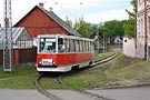 Tramvaj KTM-5 p�ij�d� k n�dra�� - Daugavpils - 10. 6. 2009