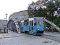 Tramvaje Konstal 105N na most pes jedno z ramen eky Odry  8. 9. 2007