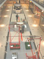 Vstava k vro 110. let tramvaj v Plavn v pasi obchodnho centra - pohled z vyho patra 12. 9. 2004 