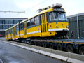 Nakládka tramvaje K3R-NT č. 311 před cestou do Charkova 8. 12. 2025