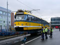 Nakládka tramvaje K3R-NT č. 311 před cestou do Charkova 8. 12. 2025