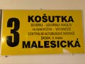 Cedule linky č. 3 provozované v letech 1991 - 2000 v trase Malesická - Košutka