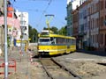 K3R-NT č. 312 projíždí přes provizorní přejezd na Slovanské třídě 10. 9. 2006