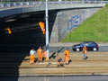 Výměna kolejnic v BKV panelech pod rondelem 16. 6. 2012