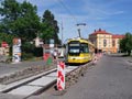 Odkryté kolejiště po výměně kolejnic na Slovanech 22. 5. 2016