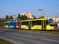 Souprava tramvají Vario LFR.S č. 334+335 odjíždí z Košutky 18. 3. 2026