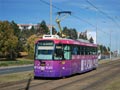 Vario LFR.S č. 352 na Lidické přijíždí ke Geře 5. 10. 2021