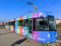 EVO 2 č.&nbsp;374 přijíždí na Slovanech 20. 2. 2026