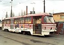 247 ve vozovně Slovany v dubnu 1995, krátce před odesláním na modernizaci do Škody DT 
Foto: M. Janda