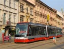 Škoda 15T při zkušebních jízdách v Plzni